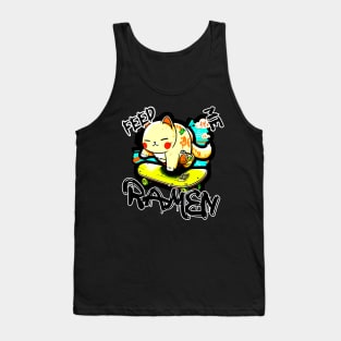 Feed Me Ramen Skateboard Cat Tank Top